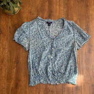 Vintage Chaps Floral Button Up Top